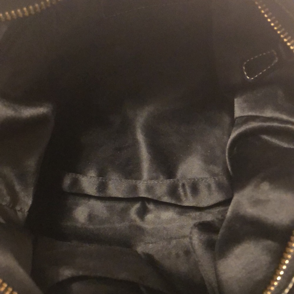 Coach Hampton Pleated Black Leather Hobo Bag - Picture 7 of 15